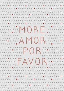 Illustration featuring a positive love quote in soft colors with a heart pattern.