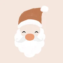 Photo art by Orara Studio: cheerful Santa Claus with a red hat and smiling face