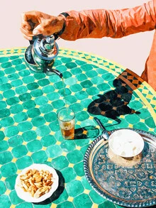 Illustration by Uma Gokhale: Chai in a sunny, relaxed atmosphere