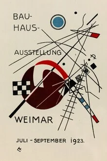 Wall art in Bauhaus style: vintage illustration of an exhibition