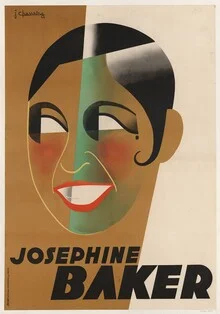 Illustration of Joséphine Baker in a vintage style