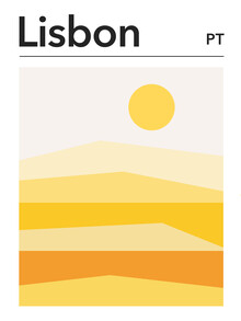 Typo Art, Lisbon City Poster (Germany, Europe)