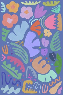 Photo art featuring colorful floral shapes in a harmonious arrangement.