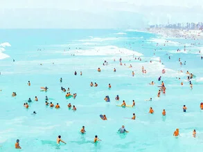 Wall art: vibrant illustration of a hot summer day at the beach