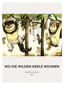 Illustration by Vintage Collection: nostalgic scene with wild things in a children's room.