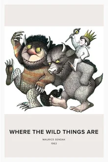 Illustration with a nostalgic touch: wild things in a children's room