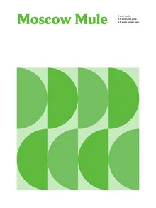 Wall art by Typo Art: stylized depiction of a Moscow Mule cocktail
