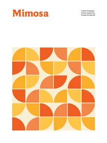 Wall art by Typo Art: a stylish depiction of a mimosa cocktail