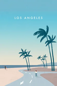 Wandbild von Katinka Reinke: Illustration von Surfern am Venice Beach in Los Angeles