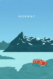 Wall art by Katinka Reinke: gentle depiction of the Norwegian coastal landscape