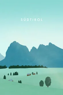 Illustration by Katinka Reinke: gentle hills and mountains in South Tyrol