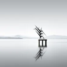 Photo art by Ronny Behnert: minimalistic capture of a hydroplane over water