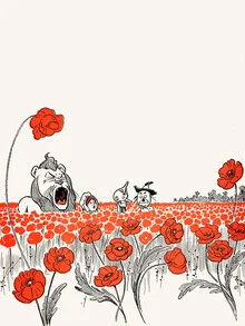 Illustration by William Wallace Denslow: cheerful scenes from the Wizard of Oz