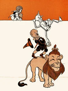 Illustration by William Wallace Denslow: colorful scene from The Wizard of Oz