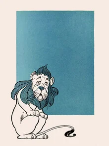 Illustration by William Wallace Denslow: cowardly lion from the Wizard of Oz