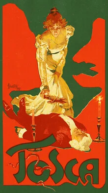Wall art by Adolfo Hohenstein: classic opera illustration of Tosca