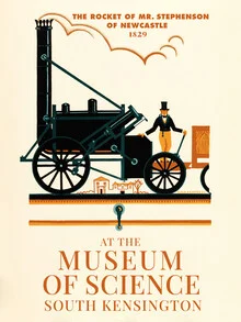 Illustration by Vintage Collection: historic steam locomotive on the tracks
