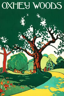 Wall art by Vintage Collection: serene woodland scene with gentle light play