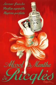 Wall art by Vintage Collection: classic depiction of Alcool de Menthe Ricqlès