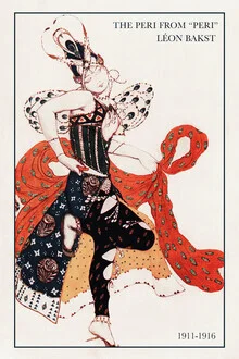 Wall art by Léon Bakst: stylized depiction of the Peri from ‘Peri’