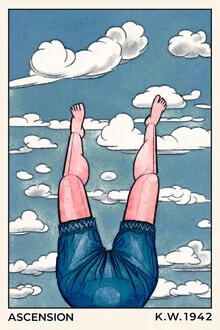 Illustration von Karl Wiener: Szenische Darstellung der Himmelfahrt