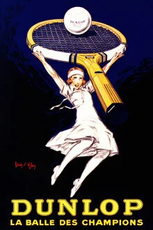 Illustration by Jean d'Ylen: classic sports theme showcasing dynamic motion