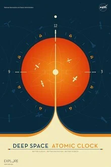 Wall art by Nasa Visions: Abstract depiction of an atomic clock in space