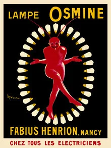 Illustration by Leonetto Cappiello: classic Osmine lamp design