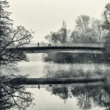 Photo art by Robert Kuavi: melancholic autumn landscape by the lake