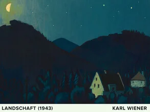 Illustration by Karl Wiener: gentle landscape featuring hills and trees