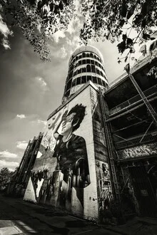 Photo art by Franzel Drepper: graffiti scene on Teufelsberg in Berlin