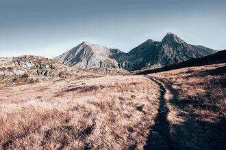 Photo art by Eva Stadler: serene view of Mont Taillefer in the French Alps.