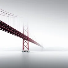 Photo art by Ronny Behnert: Fog around the Ponte 25 de Abril in Lisbon
