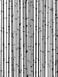 Abstract illustration featuring hand-drawn black and white geometric lines.