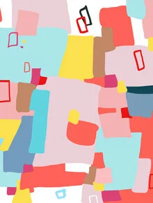 Illustration with colorful geometric shapes and windows representing possibilities.