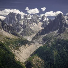 Photo art by Franz Sussbauer: glacier landscape with blue sky and sunshine