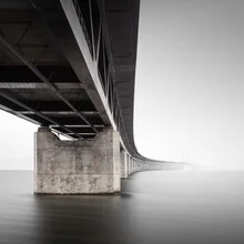 Photo art by Ronny Behnert: Fog surrounding the Öresund Bridge in Malmö.