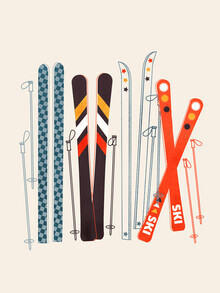 Ania Więcław, Retro Ski Illustration (Poland, Europe)