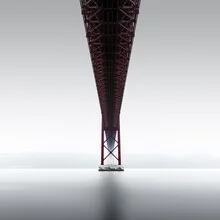 Photo art by Ronny Behnert: Fog over the Ponte de 25 Abril in Lisbon