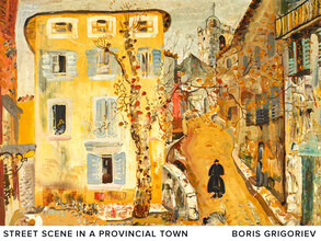 Art Classics, Boris Grigoriev: Street Scene in a Provincial Town