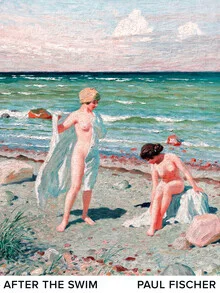 Wandbild von Art Classics: schwimmende Personen am Strand in einem ruhigen Moment