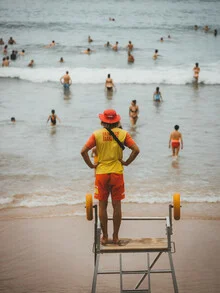 Photo art by Philipp Heigel: lifeguard on the beach in Biarritz