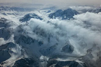 Photo art by Roman Becker: minimalist landscape with clouds and mountains