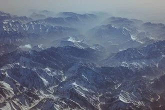 Photo art by Roman Becker: snow-covered landscape in cool blue tones