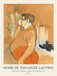 Illustration by Henri de Toulouse-Lautrec: Monsieur Caudieux in a cozy setting