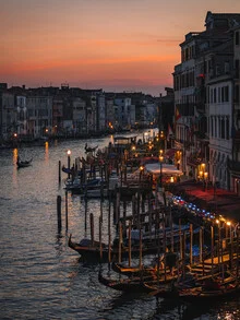 Photo art by Luca Talarico: calming sunset over a Venetian bridge