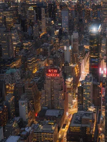 Atmospheric photo art by Luca Talarico: night skyline of New York
