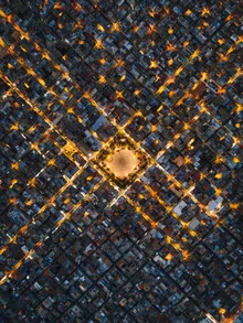 Photo art by Luca Talarico: aerial view of a magical triangle in Sicily
