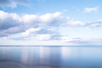 Photo art by Nadja Jacke: Baltic sea with clouds in soft colors