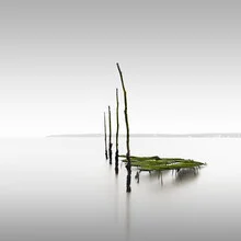 Photo art by Ronny Behnert: serene capture of an oyster farm in France